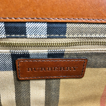BURBERRYLogo Front Buckle Shoulder bag Brown Vintage 66nxby