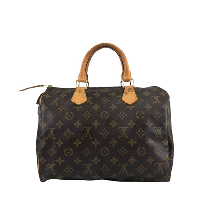 LOUIS VUITTON Monogram Small Boston bag Handbag Brown M41108 Vintage nniw2h