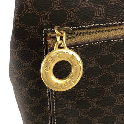 CELINE Macadam Circle Logo Backpack Brown Vintage ckigeh