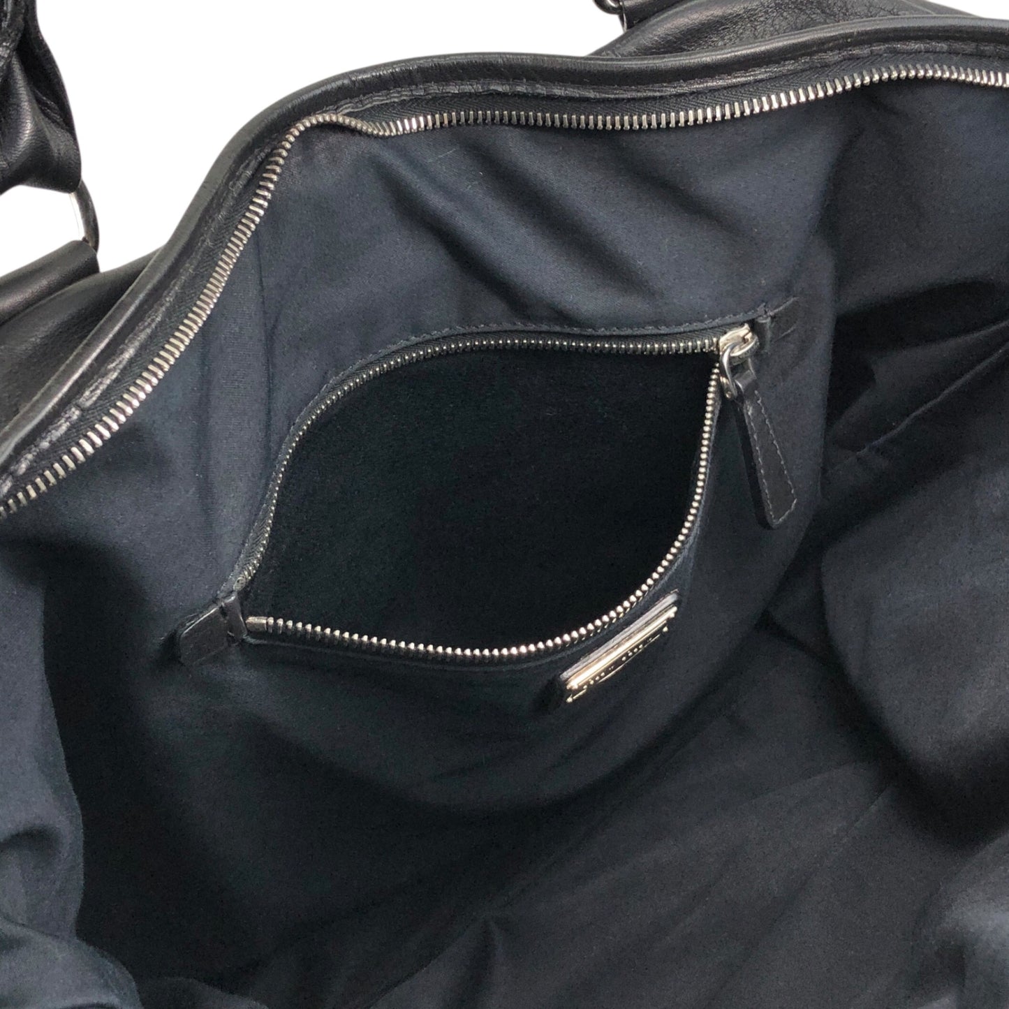 miumiu Front Zipper Handbag Totebag Black Vintage fx4ann