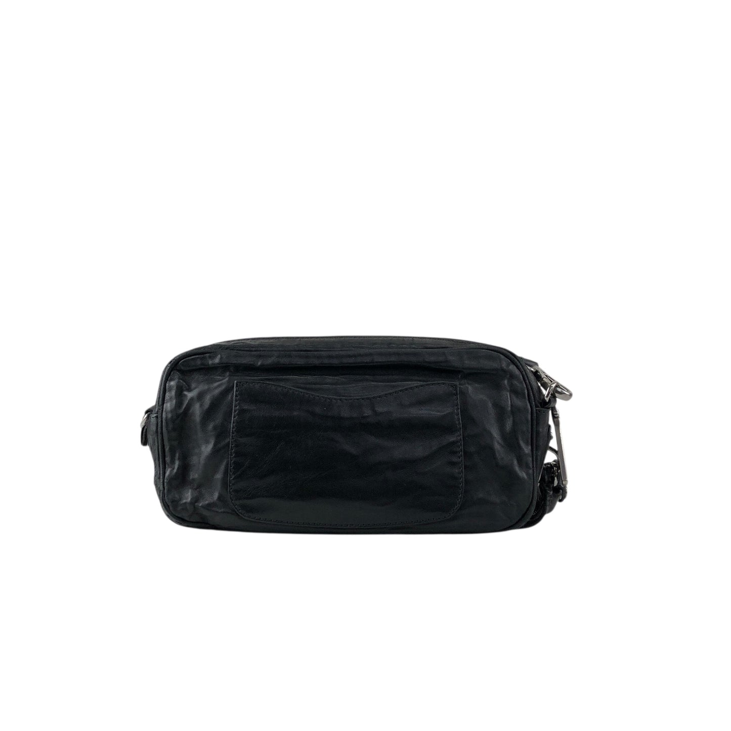PRADA Buckle Shoulder bag Black Vintage cdnxfz