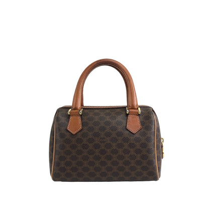 CELINE Macadam Two-way Handbag Shoulder bag Brown Vintage jj473f
