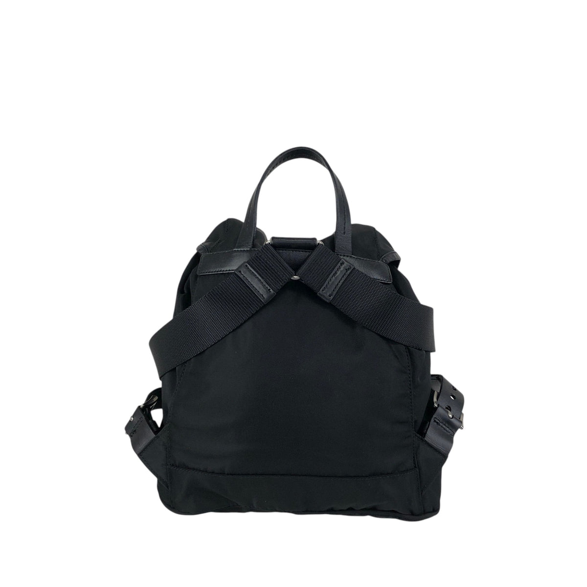 PRADA Tessuto Triangle Logo Backpack Black Vintage 2jwvfk