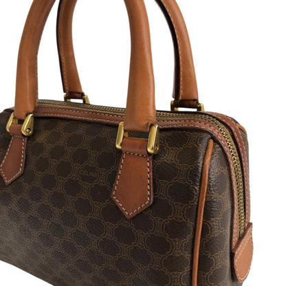 CELINE Macadam Two-way Handbag Shoulder bag Brown Vintage irexp5