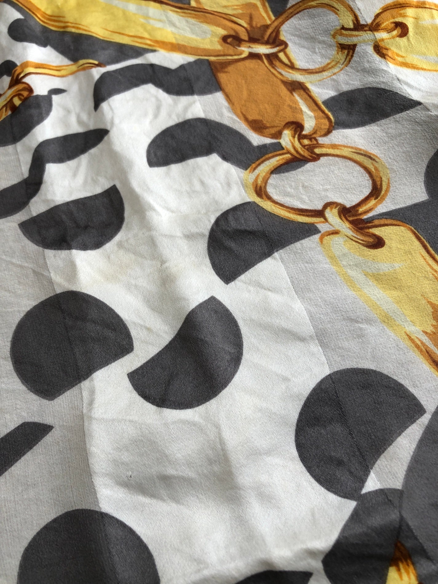 Christian Dior Scarf Silk Gray Vintage y8i6vb