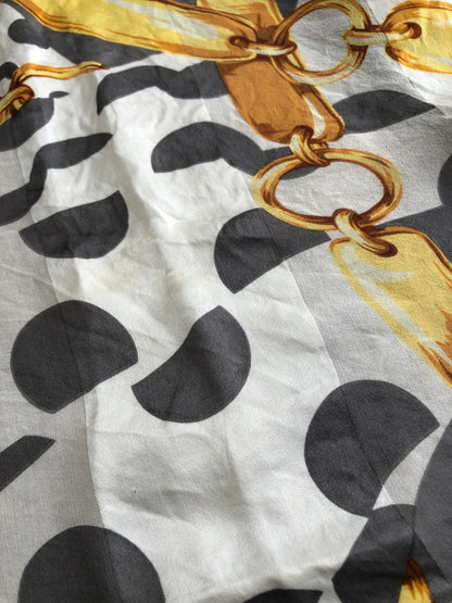 Christian Dior Scarf Silk Gray Vintage y8i6vb