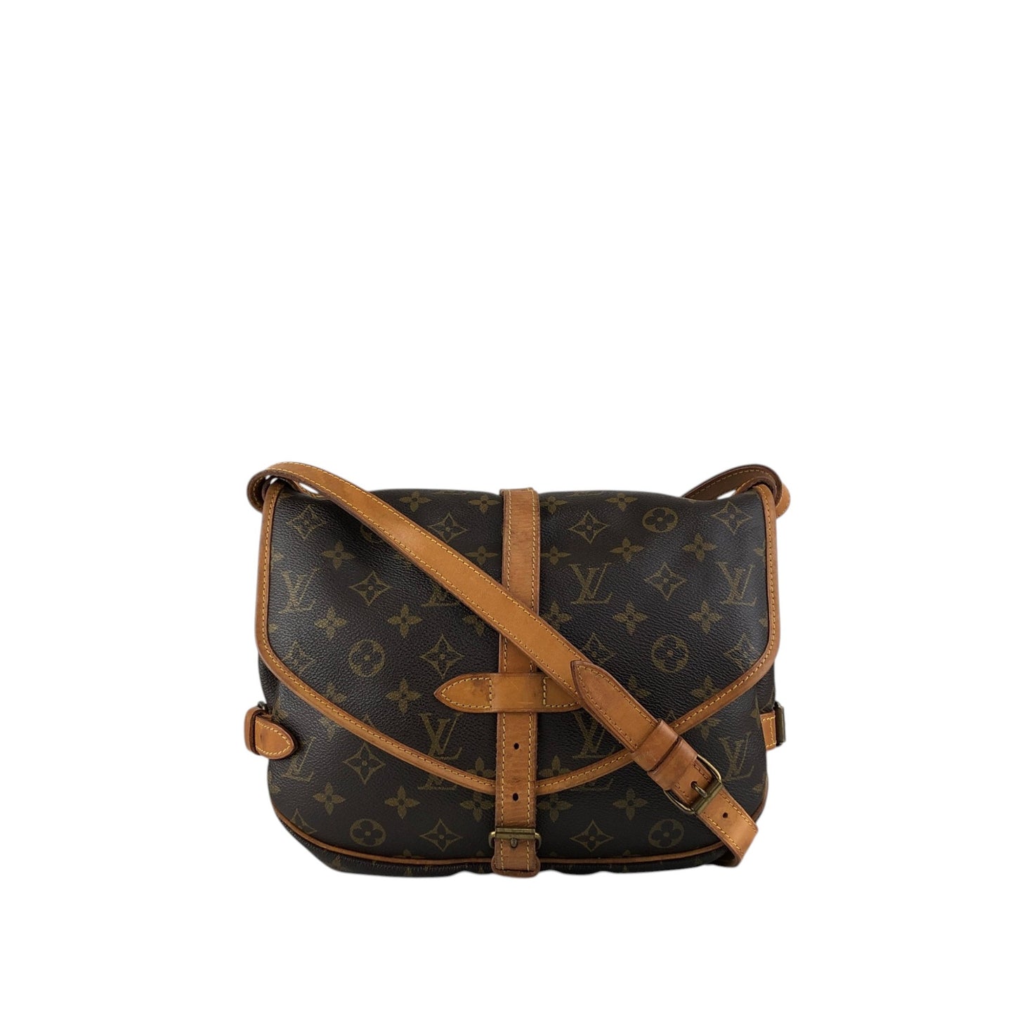 LOUIS VUITTON Monogram Shoulder bag Brown Vintage dzuvmj