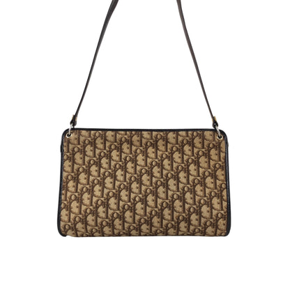 Christian Dior Trotter Logo Shoulder bag Brown Vintage xie5fc