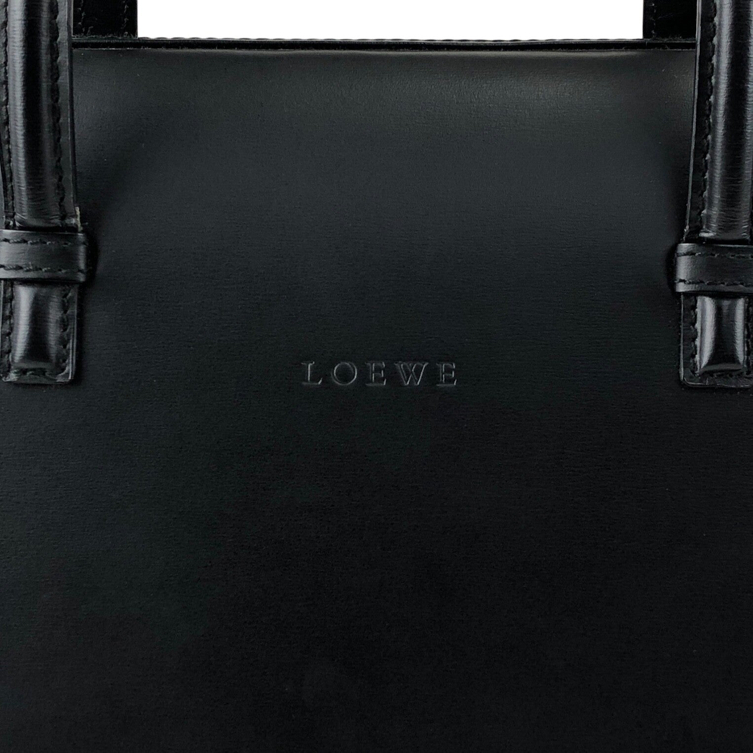 LOEWE Logo Embossed Handbag Black Vintage ru2436 – VintageShop solo