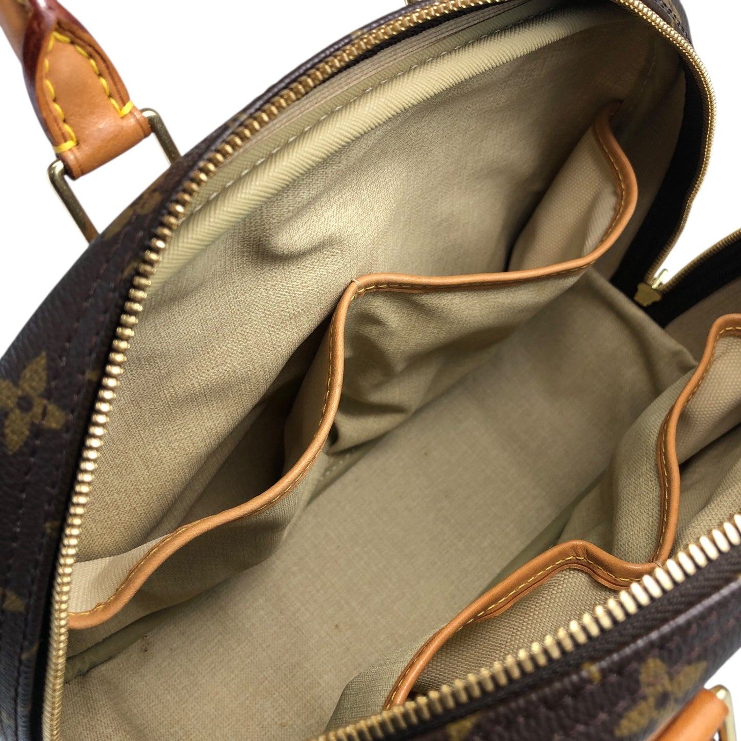 LOUIS VUITTON Monogram Handbag Brown Vintage wmhwus