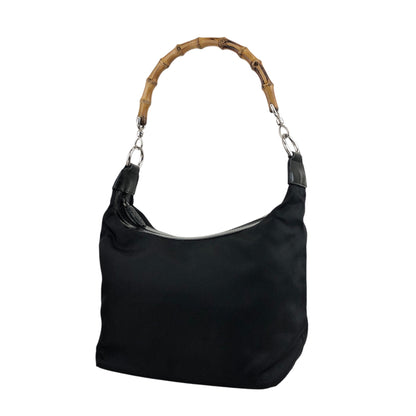 GUCCI Bamboo Shoulder bag Black Vintage vubsbu