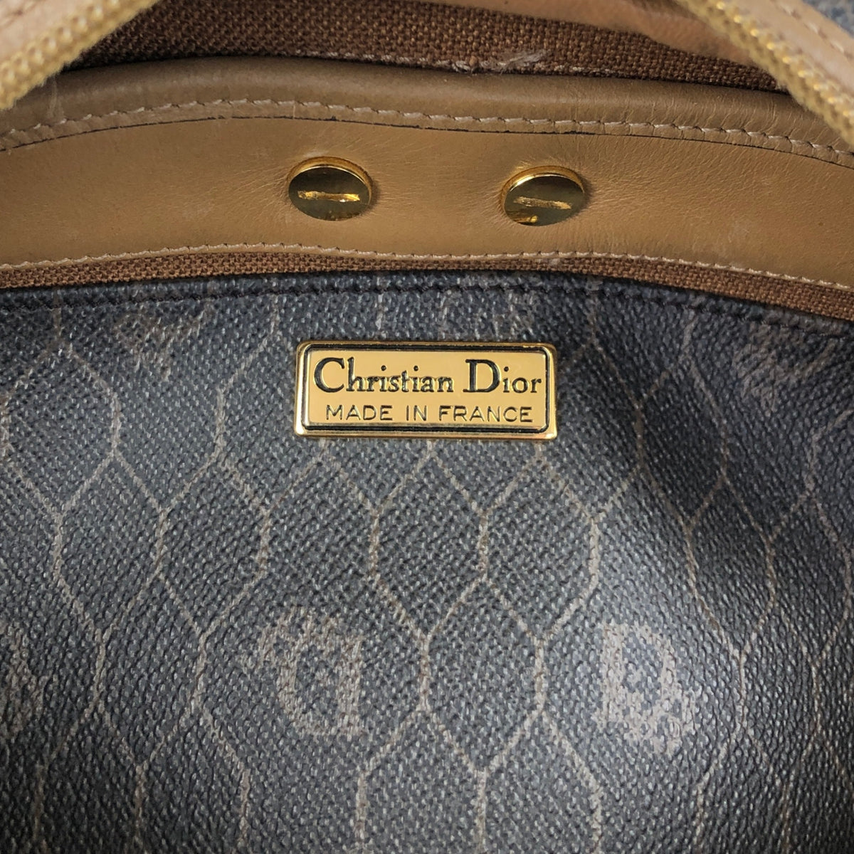 Christian Dior Honeycomb Pattern Shoulder bag Black Vintage nz4vwk