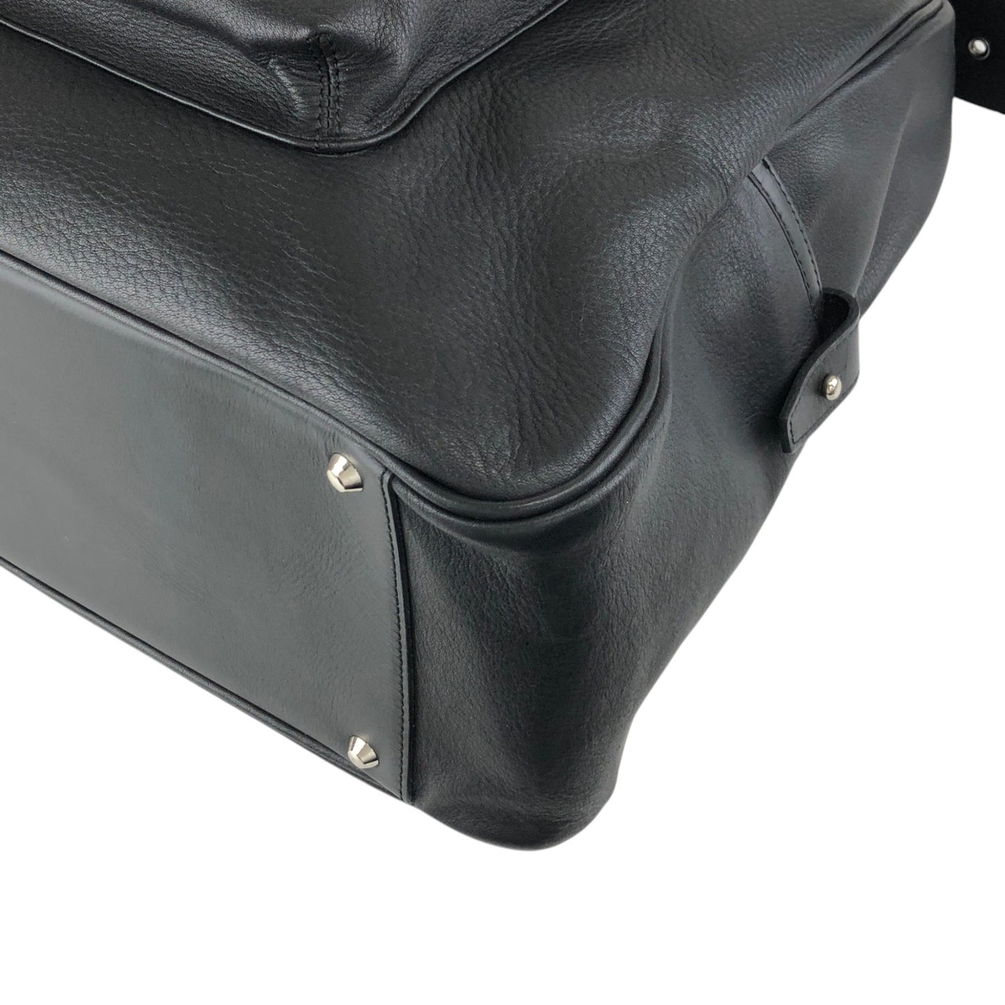 BURBERRY Front Buckle Shoulder bag Black Vintage tpmx3y