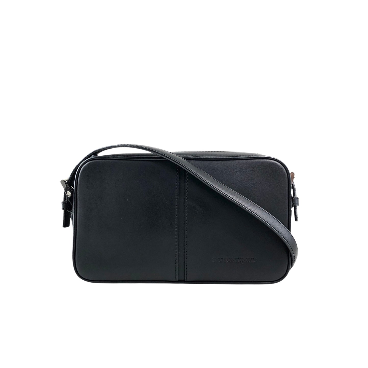 BURBERRY Logo Shoulder bag Black Vintage a7p8nh