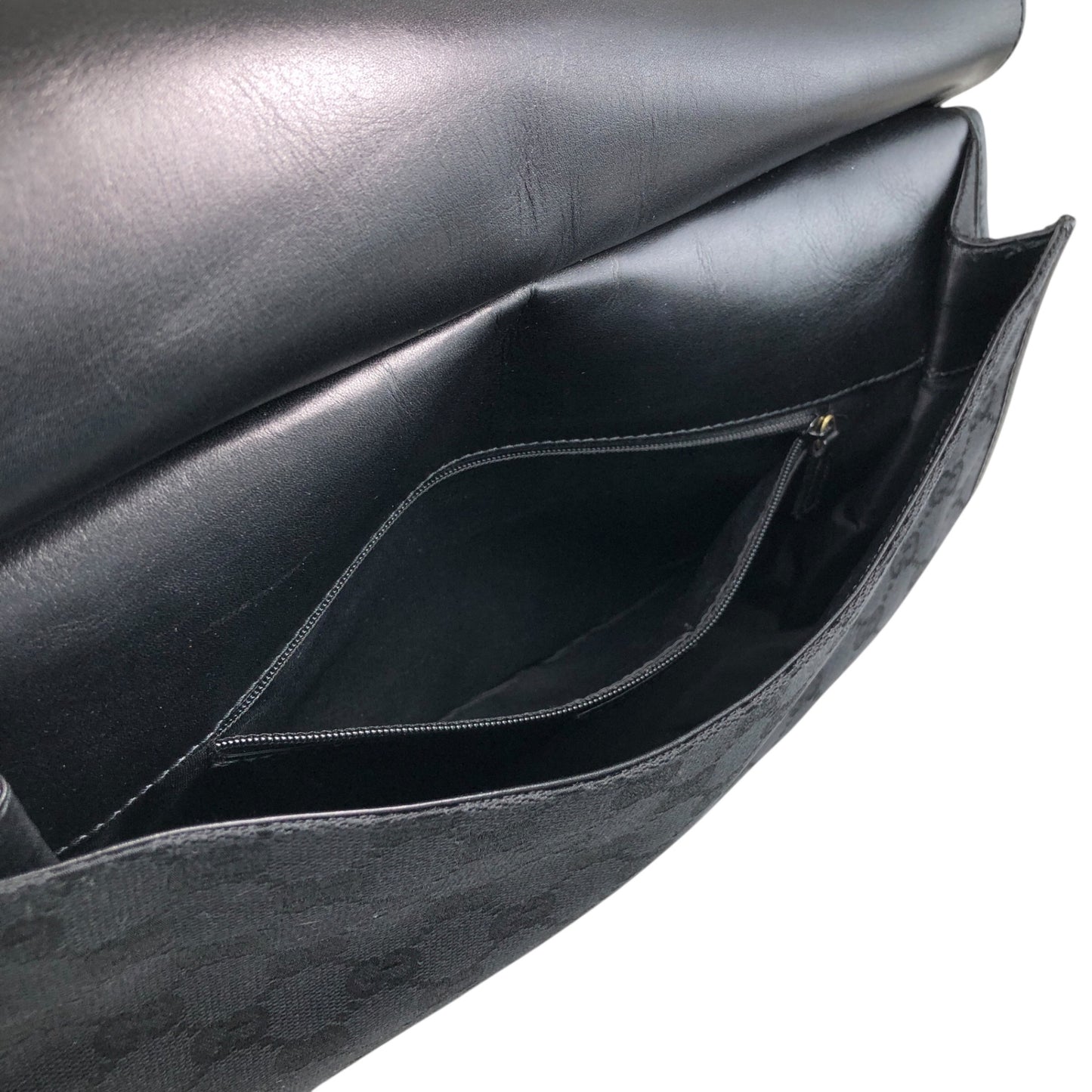 GUCCI GG Canvas Shoulder bag Black Vintage p4jxj7