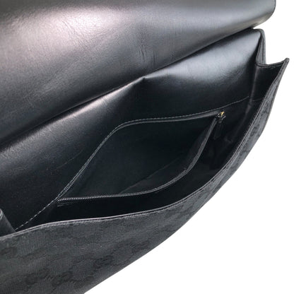 GUCCI GG Canvas Shoulder bag Black Vintage p4jxj7