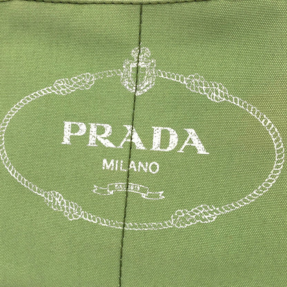 PRADA Triangle Plate Canapa Handbag Light Green Vintage ga2t4v