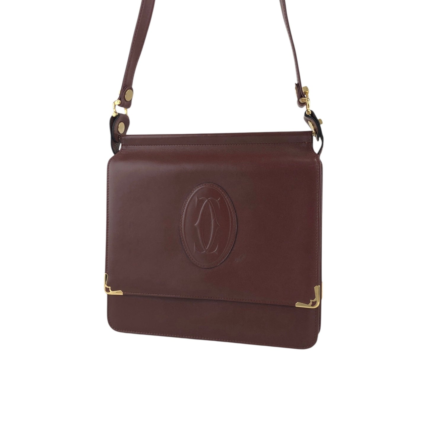 Cartier Flap Shoulder bag Bordeaux Vintage cnjkhe