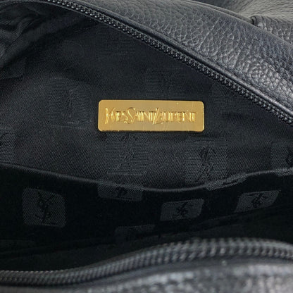 Yves Saint Laurent YSL Logo Handbag Black Vintage ygtkm5