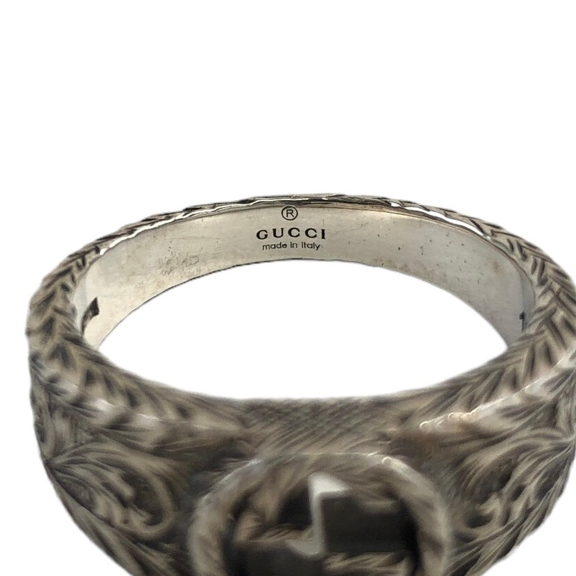 GUCCI Interlocking Ring Silver Vintage fk7c8s