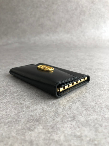 CELINE Horse Carriage Key Case Black Vintage hnhm6t