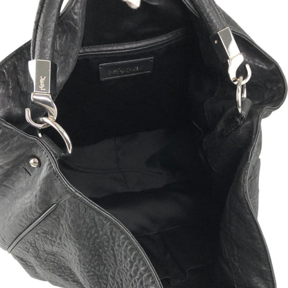 Yves Saint Laurent YSL Logo Shoulder bag Hobobag Black Vintage ib3ifn
