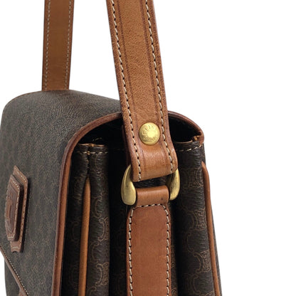 CELINE Macadam Blason Shoulder bag Brown Vintage et4dj5
