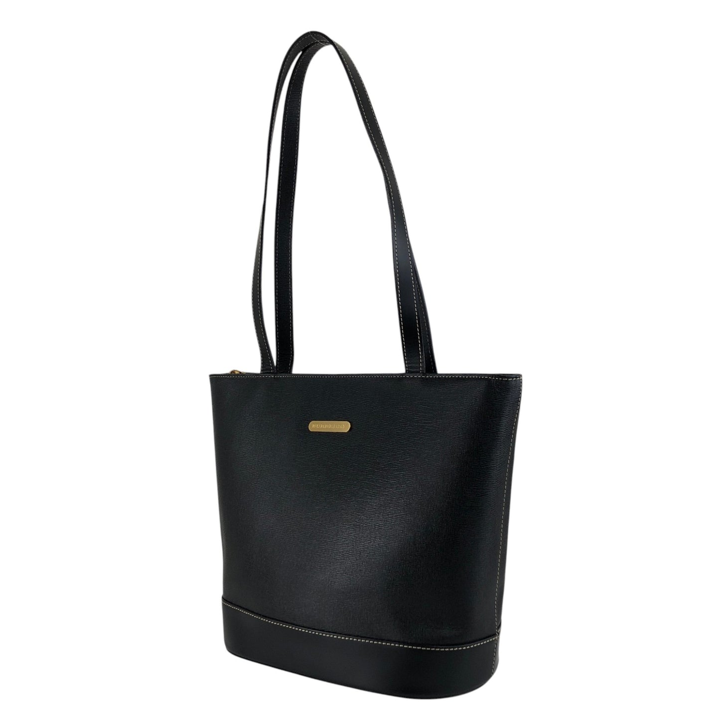 BURBERRY Logo Handbag Black Vintage i2msc4