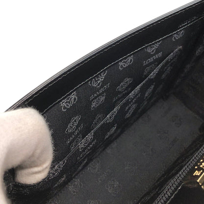 LOEWE Logo Shoulder bag Black Vintage unjut8