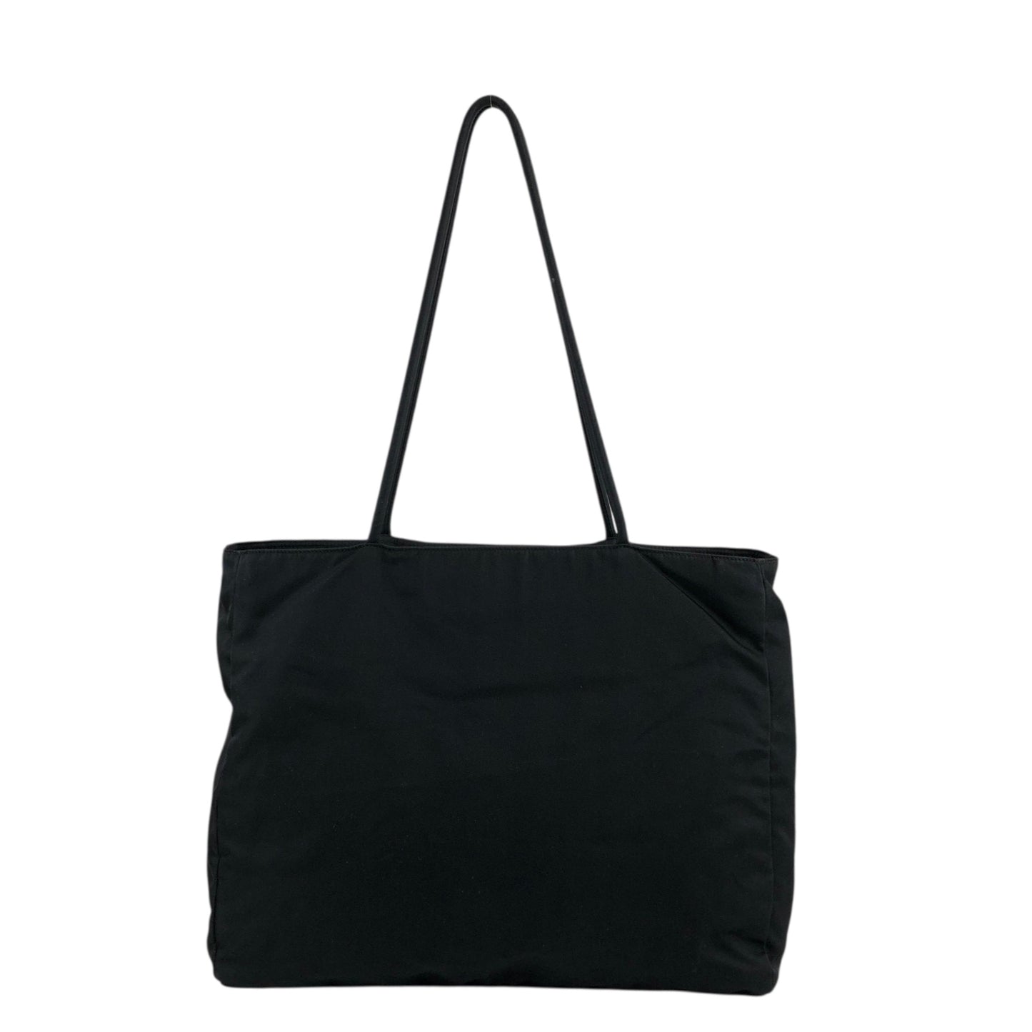 PRADA Tessuto Triangle Logo Totebag Black Vintage rsxruc