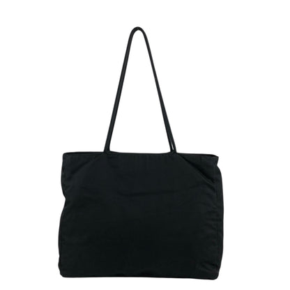 PRADA Tessuto Triangle Logo Totebag Black Vintage rsxruc