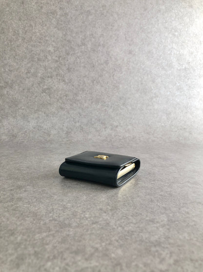 CELINE Triomphe Coin Purse Black Vintage 6fv42e
