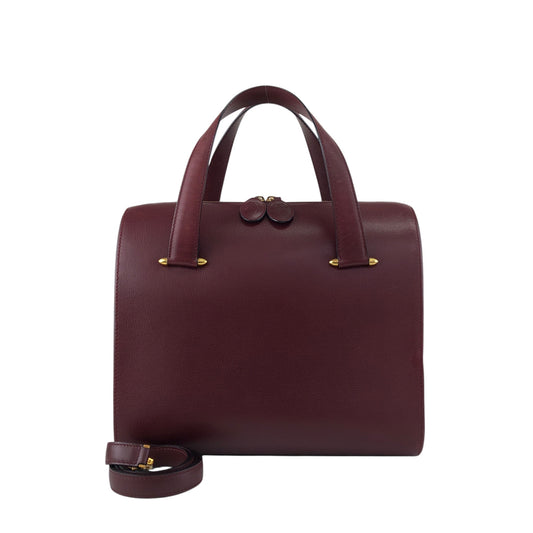 Cartier Two-way Handbag Shoulder bag Bordeaux Vintage d6tb8y