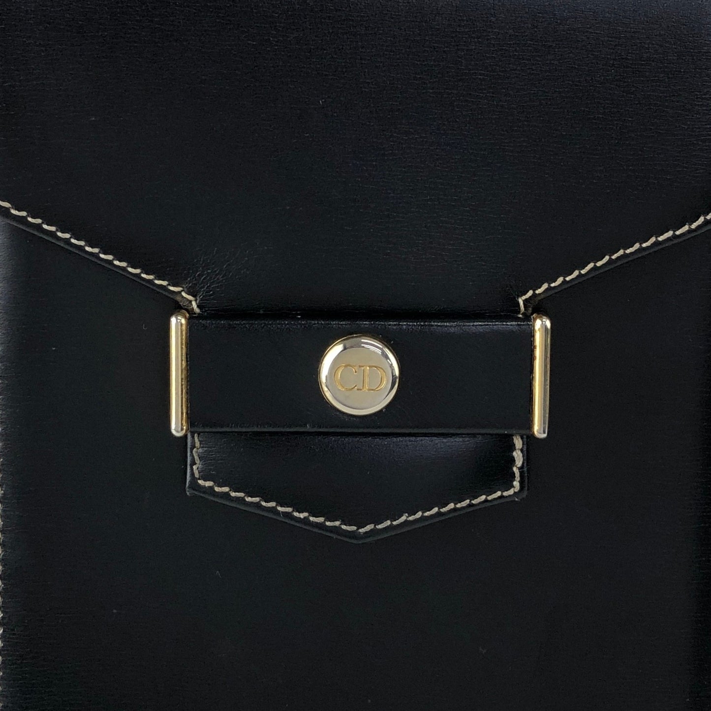 Christian Dior CD Logo Small Shoulder bag Black Vintage esfjwx