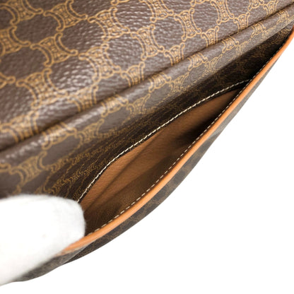 CELINE Macadam Blason Shoulder bag Brown Vintage aj8afn