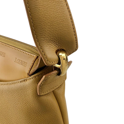 LOEWE Logo Embossed Shoulder bag Yellow Vintage uwdr5a