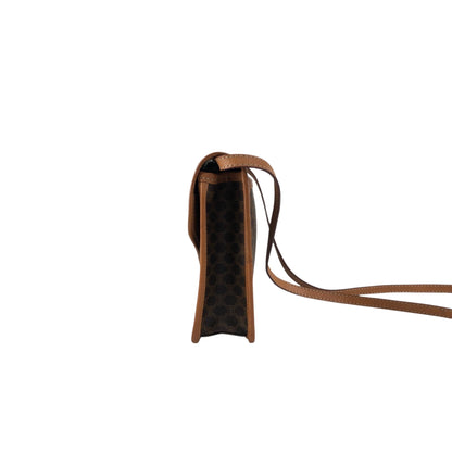 CELINE Macadam Blason Shoulder bag Brown Vintage tfmjuy