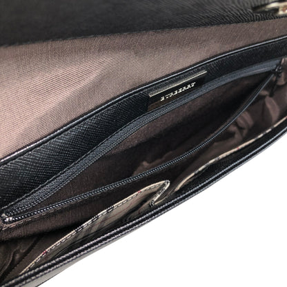 BURBERRY Logo Shoulder bag Black Vintage h4dw5e