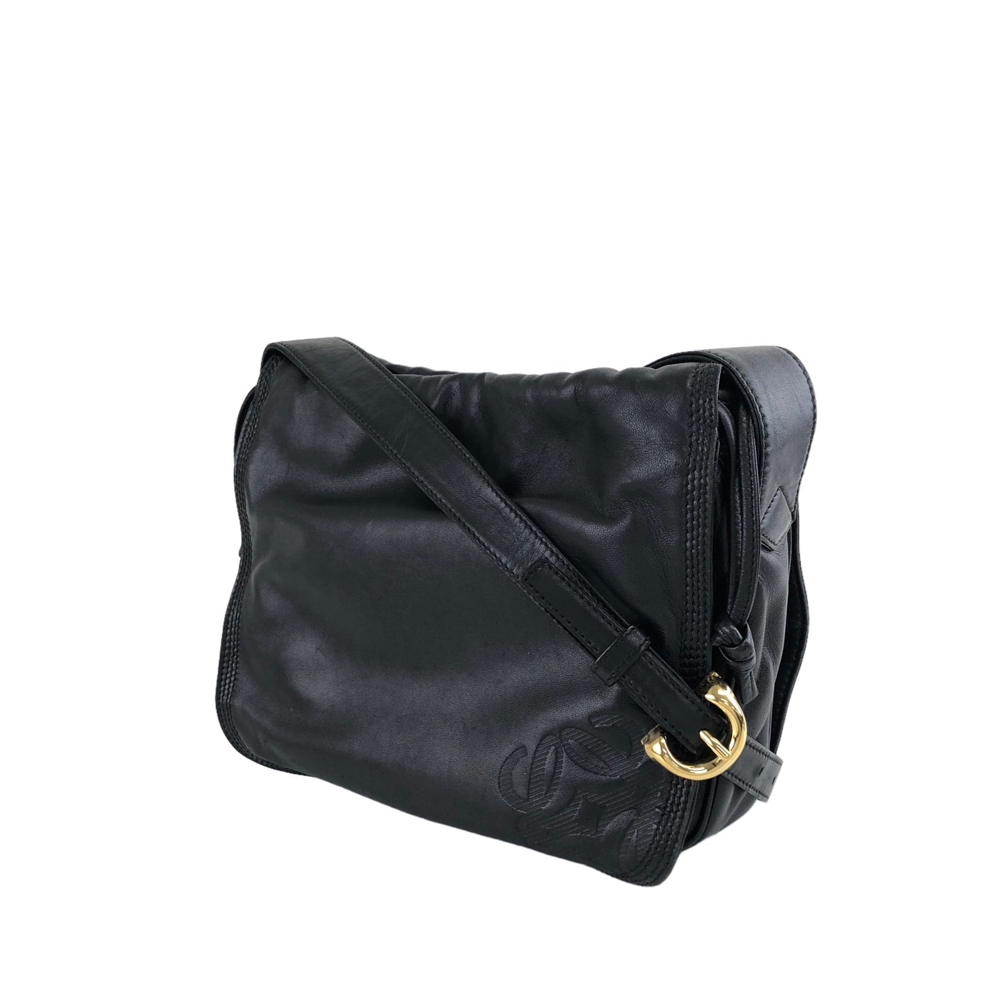 LOEWE Anagram Shoulder bag Black Vintage yw3bd2