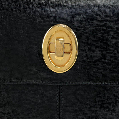 Christian Dior Turn Lock Shoulder bag Black Vintage rz2umb