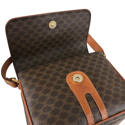 CELINE Macadam Blason Shoulder bag Brown Vintage z55y7s
