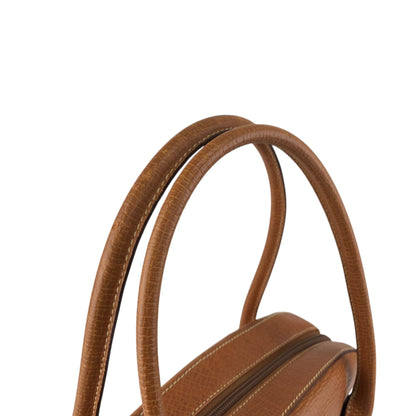 LOEWE Logo Embossed Handbag Boston bag Brown Vintage u2gt6p