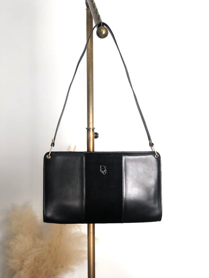 Christian Dior Logo Shoulder bag Black Vintage axpddi