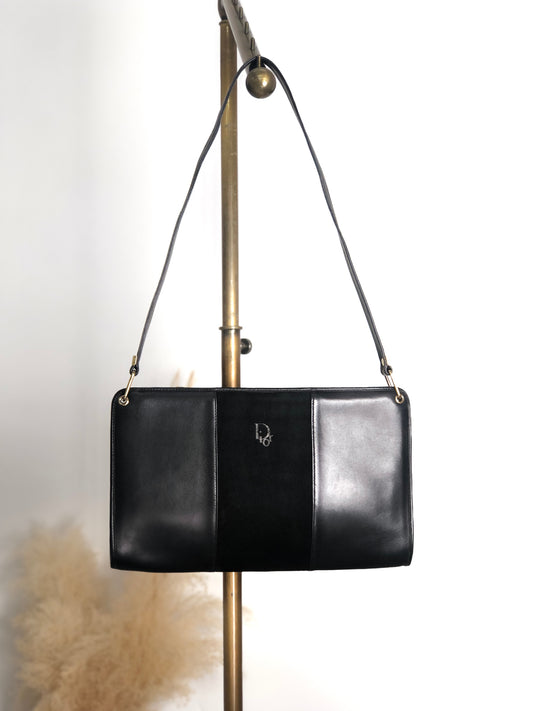 Christian Dior Logo Shoulder bag Black Vintage axpddi