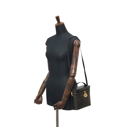 CELINE Macadam Circle Charm Two-way Handbag Shoulder bag Black Vintage cx8yk3