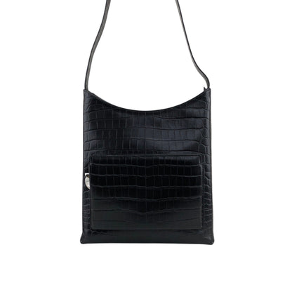 Salvatore Ferragamo Gancini Shoulder bag Black Vintage gpf38m