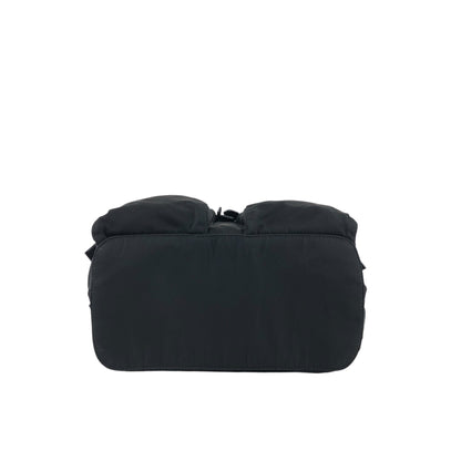PRADA Triangle Logo Double Pocket  Backpack Black Vintage mxtwf5