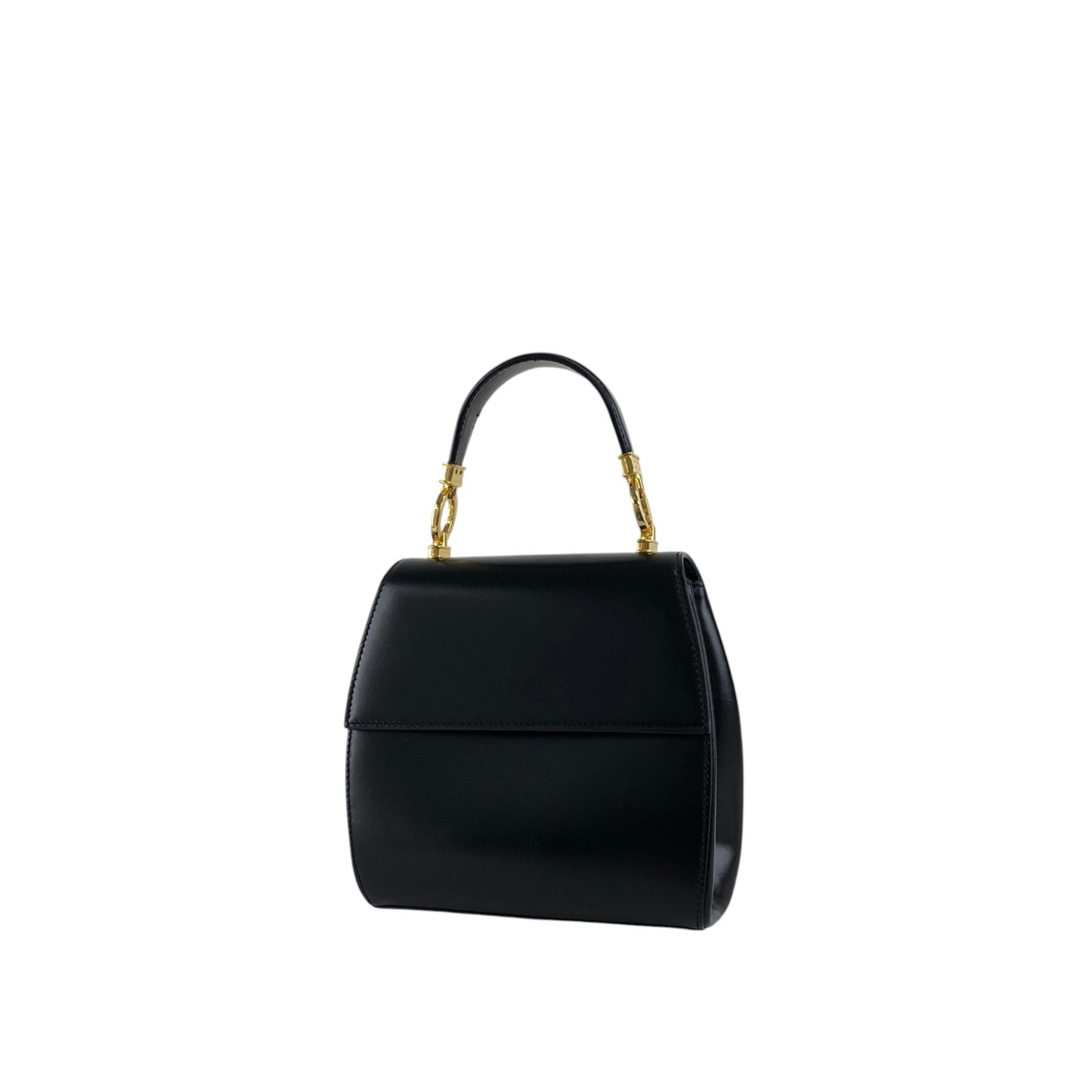 Christian Dior CD Logo Top Handle Handbag Black Vintage bv6834