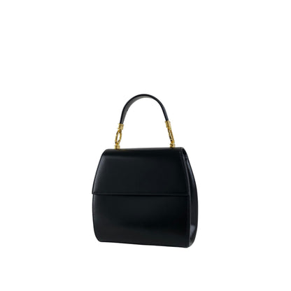 Christian Dior CD Logo Top Handle Handbag Black Vintage bv6834