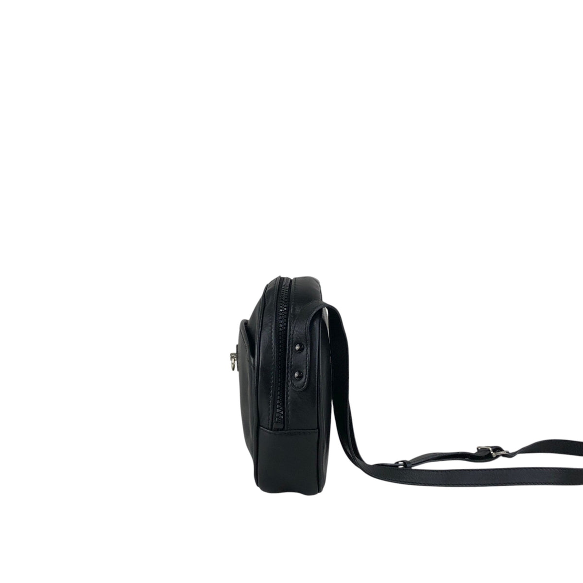 CELINE Gancini Shoulder bag Black Vintage mes4uh